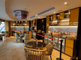 PINNACLE EXECUTIVE LOUNGE ANDAZ CAPITAL GATE ABU DHABI CUSTOM MADE JOINERY FITOUT WALLPAPER