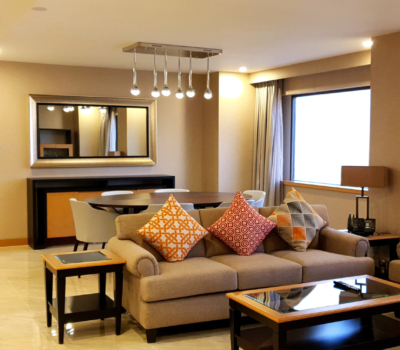 SERVICE APARTMENT - GALLERIA RESIDENCE - 375 APARTMENTS - CUSTOME MADE FURNITURE-RUGS-WALLPAPER-CURTAINS