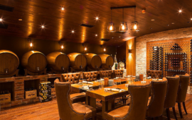 WINE CELLAR PRIVATE DINING HYATT REGENCY DEIRA FITOUT CUSTOM MADE FURNITURE LIGHTING